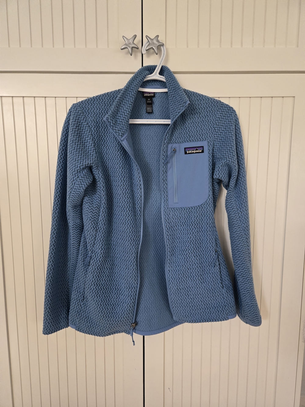 Patagonia R1 Air Fleece Women's Sky Blue Textured Fleece Jacket